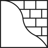Icon von einer Wand mit gerissener Tapete